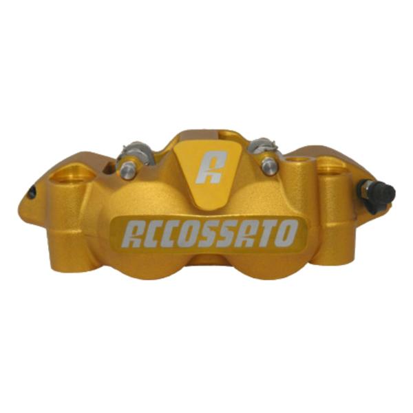Accossato, 108mm Monoblock radial brake caliper right. gold