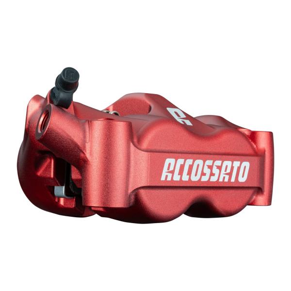 Accossato, 100mm Monoblock radial brake caliper left. rot