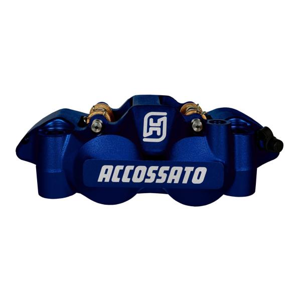 Accossato, 108mm Monoblock radial brake caliper left. blau