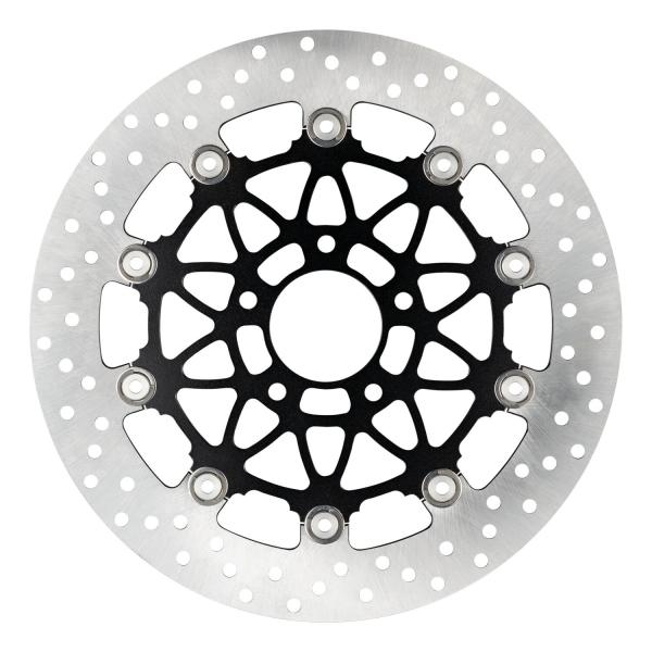Accossato, floating brake disc rear. Round. schwarz