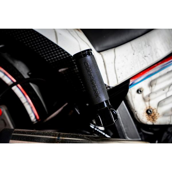 Cult-Werk passenger foot pegs "Racing". schwarz – Passenger: 18-26 Softail