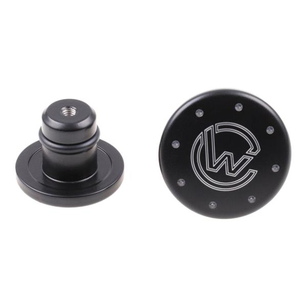 Cult-Werk vorne axle Abdeckungsset. glänzend schwarz with CC logo – 21-26 RH1250S Sportster S; 22-26 RH975 Nightster; 23-26 RH975S Nightster Special