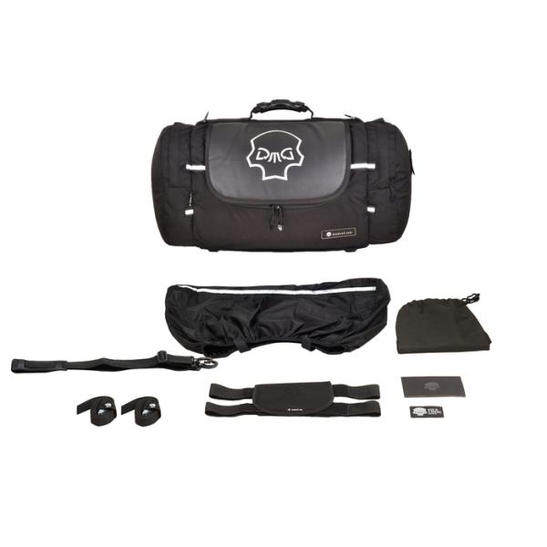 Rollbag Lenkrad oder Sitz Reisetasche MEDIUM (35L) Motorrad in Cordura, Reflektive Skull oder Leder Motorradtasche