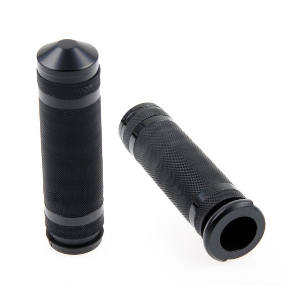 Cult-Werk 1" / 25.4mm Grooved Lenker grips. schwarz – 08-25 H-D with e-throttle (excl