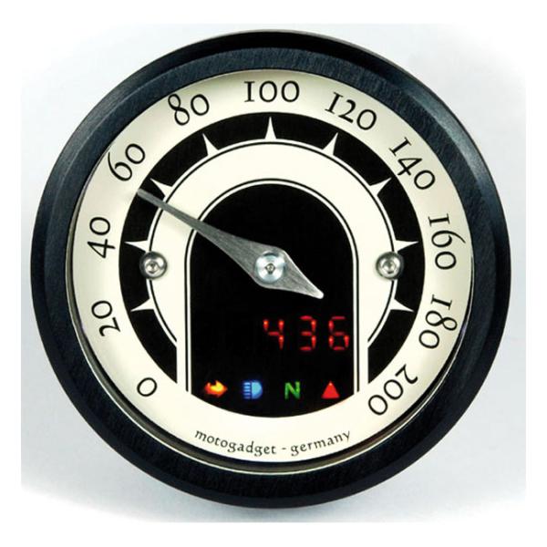 Motogadget - Motoscope Tiny. Speedster. Black bezel - Tachometer Speedometer