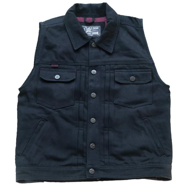 13 1/2 Rain Splitter denim vest black, Size M
