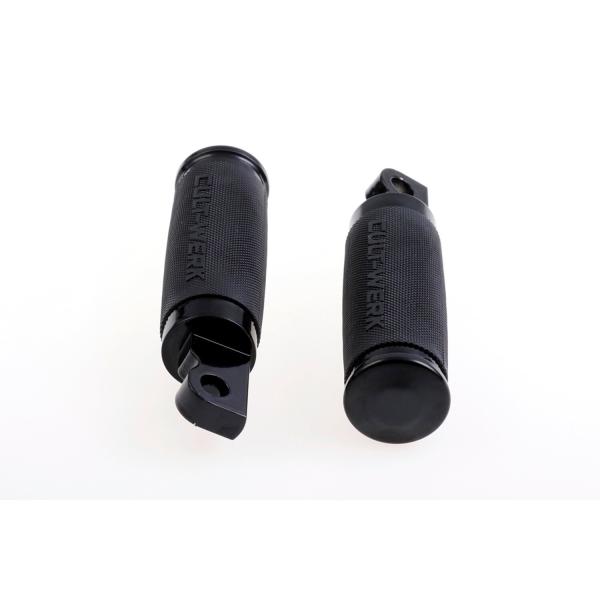 Cult-Werk ''Racing'' rider foot & shift peg set. glänzend schwarz – All traditional H-D male mount
