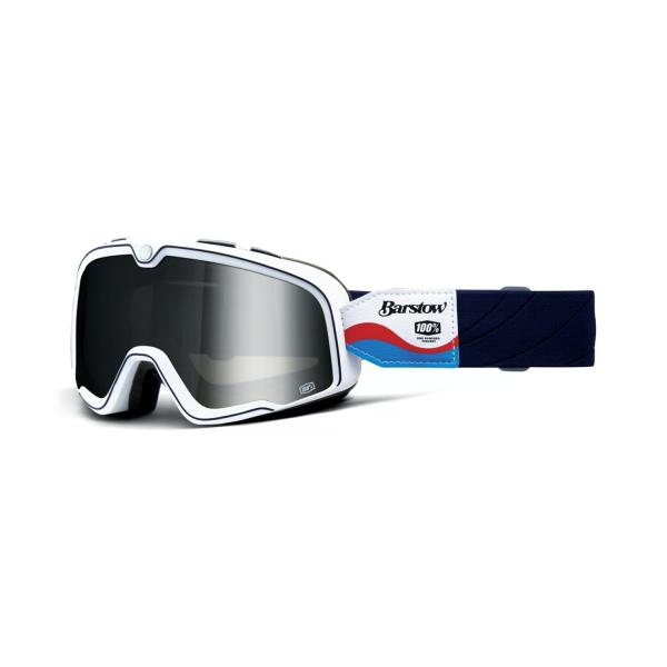 100% Barstow Motorradbrille Lucien, verspiegeltes Silberglas