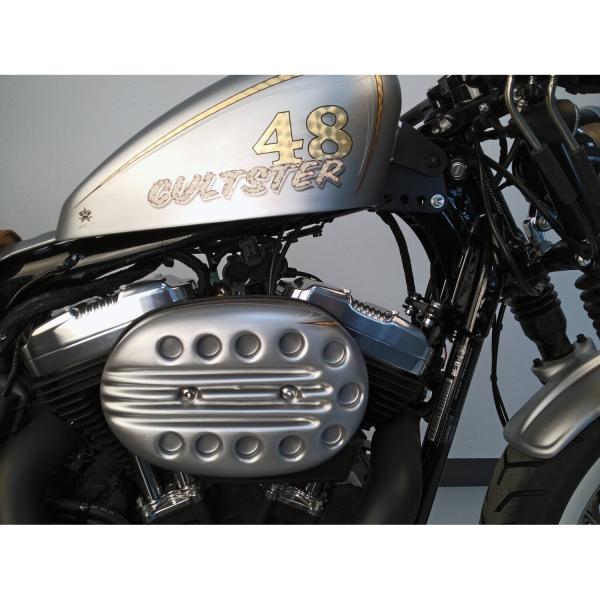 Cult-Werk Luftfilter Abdeckung. Slotted – 04-20 XL Sportster with stock oval air cleaner (NU)