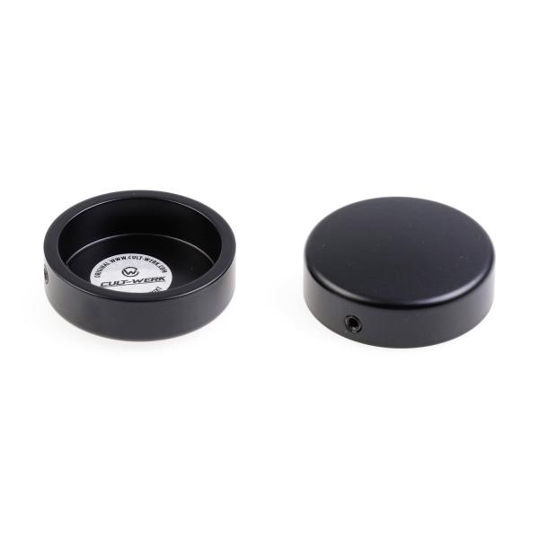 Cult-Werk 2-teilig fork tube cap bolt Abdeckungsset. schwarz – 22-26 RH975 Nightster; 23-26 RH975S Nightster Special