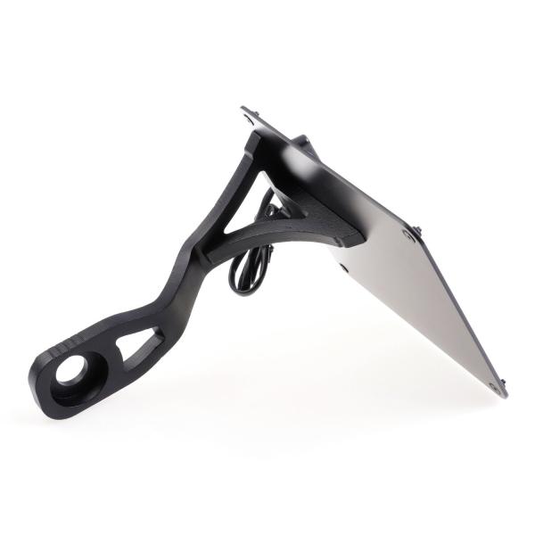 Cult-Werk seitlicher Kennzeichenhalter, schwarz, Italien 170 × 170 mm – Indian Scout, Baujahre 2015–2021