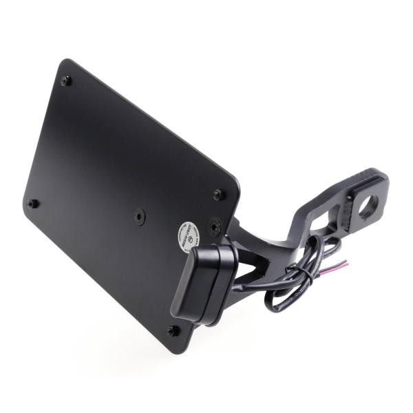 Cult-Werk seitlicher Kennzeichenhalter, schwarz, Frankreich 210 × 130 mm – Indian Scout, Baujahre 2015–2021