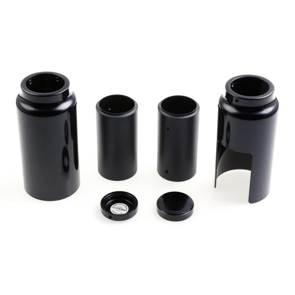 Cult-Werk 6-piece fork tube Abdeckungsset Medium. glänzend schwarz – 18-24 Indian Scout Bobber
