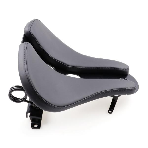 Cult-Werk solo seat ''Old School''. schwarz – 18-26 Softail FXBB/S; FXST: 25-26 FXBB Street Bob 117; 21-24(NU)FXBBS Street Bob 114; 18-20(NU)FXBB Street Bob 107; 20-24 FXST(NU)Softail Standard 107