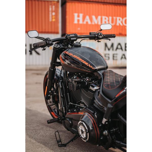 Cult-Werk Lenker clamp screws. schwarz – 18-25 FXBR/FXBRS Breakout; 20-21 (NU) FXLRS Low Rider S; 22-25 FXLRST Low Rider ST; 18-25 FXBB/S Street Bob; 18-24 (NU) FXST Softail Standard; 18-24 FLSB Sport Glide; 18-24 FXFB/S (NU) Fat Bob (excl. Fat Boy; Lowri
