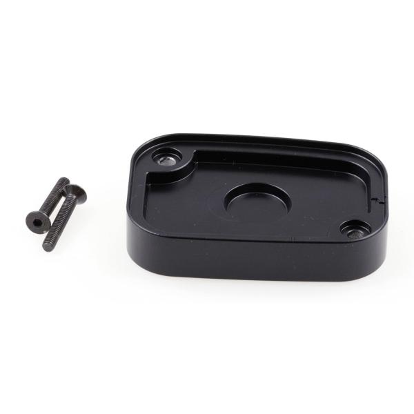 Cult-Werk master cylinder Abdeckung ''Racing''. schwarz – 08-25 Touring (excl. 23-25 FLTRXSE; 24-25 FLTRXSTSE; 23-25 FLHXSE; 24-25 FLHX; 2025 FLHXU; 24-25 FLTRX); 09-13 & 18-25 Trikes; 06-17 V-Rod. (brake)