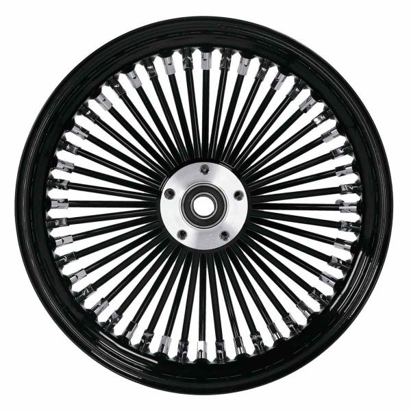 MCS-Radialspeichen-Hinterrad mit 48 Fat Spoke, 3.50 x 16, schwarz – 06-07 Dyna; 02-07 FLT/Touring; 05-07 XL Sportster (NU)