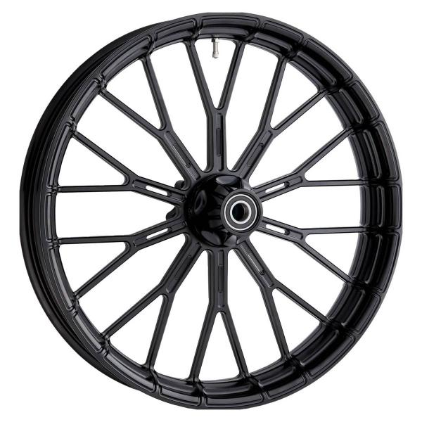 Arlen Ness, rim Y-Spoke 3.5 x 21. Front. Black – Universal. Order model-specific Arlen Ness Hub Kit separately to complete the wheel