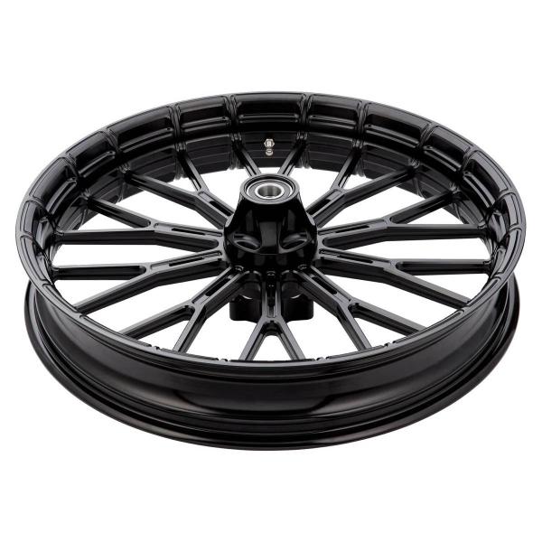Arlen Ness, rim Y-Spoke 3.5 x 21. Front. Black – Universal. Order model-specific Arlen Ness Hub Kit separately to complete the wheel