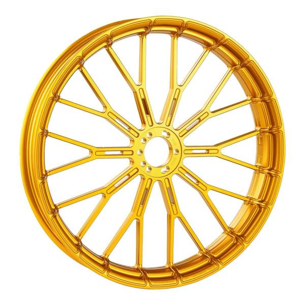 Arlen Ness, Y-Spoke-Schmiedefelge 3.5 x 18, gold – Universell passend. Das modellspezifische Arlen-Ness-Nabenkit muss für ein vollständiges Rad separat bestellt werden