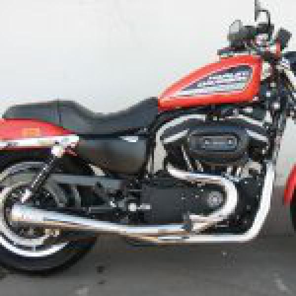 Hitzeschutz Cover Schwarz oder Chrom für Racing Schalldämpfer - SPORTSTER 883-1200 BJ. 2004 BIS 2013