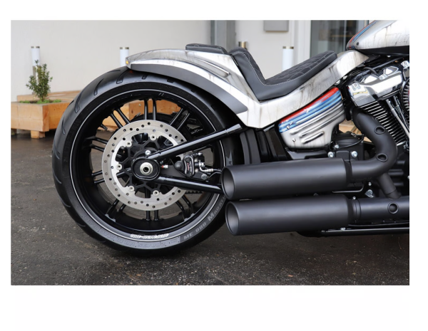 Cult-Werk Softail wide fender Set ''Racing''. 2-up Sitzbank – 13-17 Softail FXSB Breakout (NU)