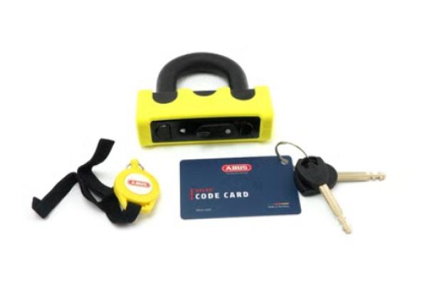 Abus, Granit Power XS 67 Vorhängeschloss. gelb. Blister pack