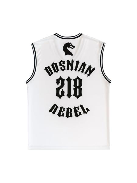 Bosnian Rebel Basketball Trikot White/Black - Bosna i Hercegovina Dres Kosarka