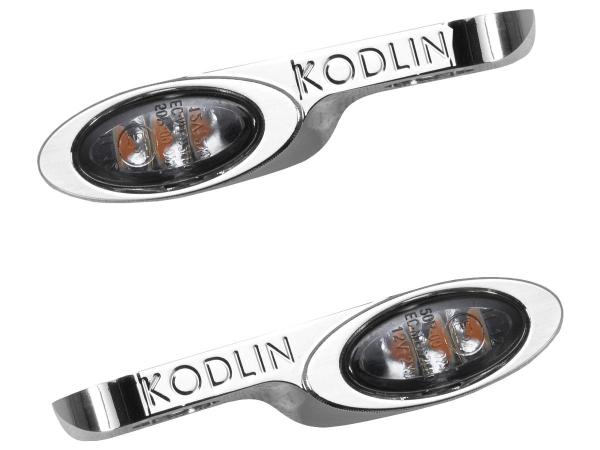 Universal Elypse Front Turn Signals Chrome Smoke LED