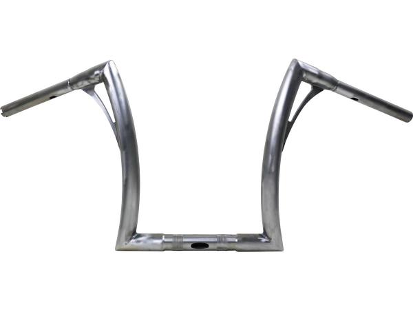 380 Tall Flow Bar Super Fat Handlebar for Road Glide with 1 1/4" Clamp Diameter 3-Hole Raw 1,4" Throttle By Wire