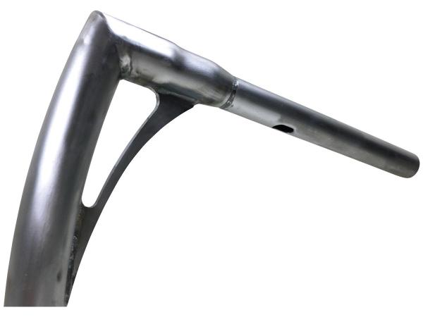 380 Tall Flow Bar Super Fat Handlebar for Road Glide with 1 1/4" Clamp Diameter 3-Hole Raw 1,4" Throttle By Wire