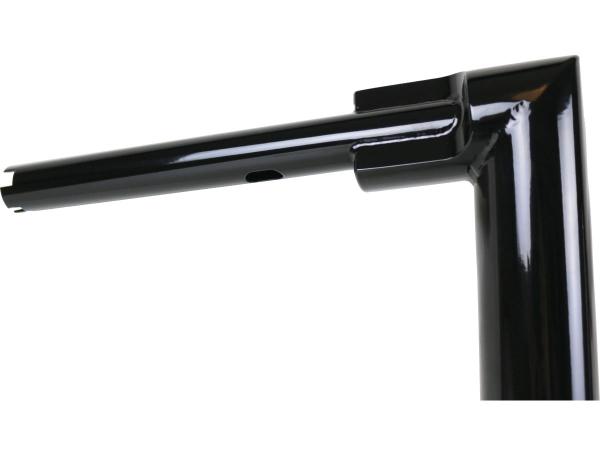 2" Str8UP Handlebar for Softail Tall (380mm), Width Lower Tube 260 mm Black Powder Coated Hydraulic Clutch Throttle By Wire