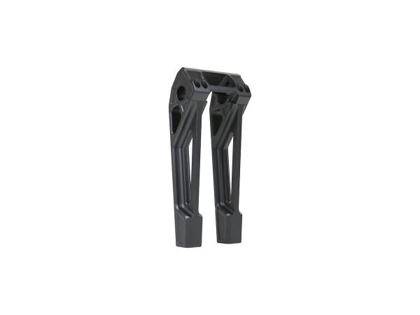 10" Fastback Risers for OE Digital Speedometer Black 1" Anodized