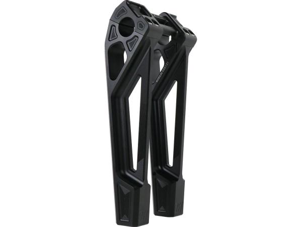 10" Universal Fastback Risers Black Anodized 1"