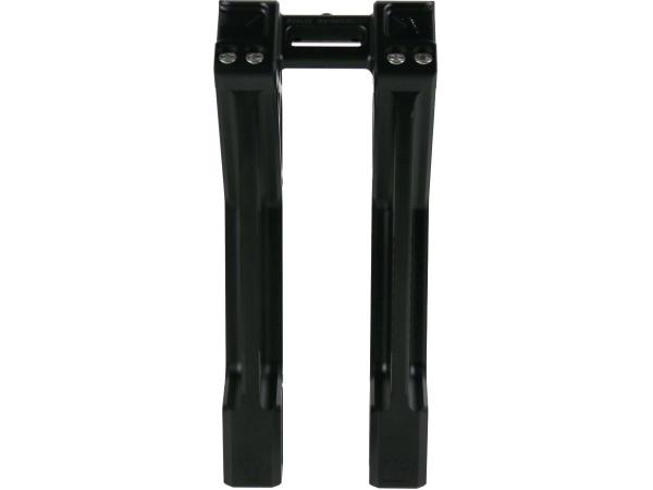 10" Universal Fastback Risers Black Anodized 1"