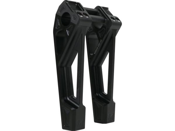 8" Universal Fastback Risers Black Anodized 1"
