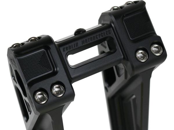 8" Universal Fastback Risers Black Anodized 1"