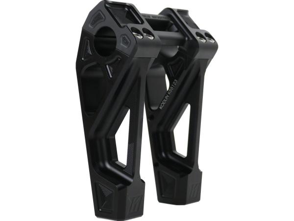 6" Universal Fastback Risers Black Anodized 1"