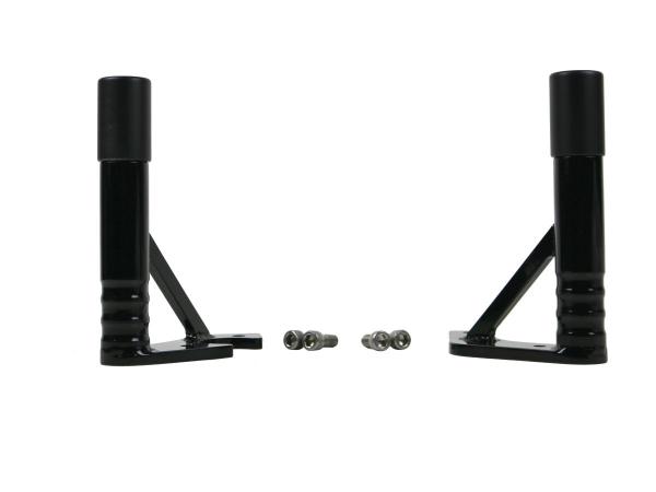 Club Style Engine Guard for M8 Softail with Oil Cooler Protection Black Powder Coated Rear