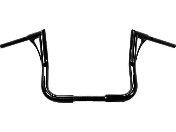 380 Extra Tall Bagger Flow Bar Super Fat Handlebar for Street Glide with 1" Clamp Diameter 3-Hole Gloss Black Powder Coated 1,4" Throttle By Wire (Switch Housing Sensor)