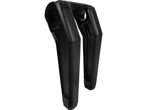 Performance Club Style Riser Kit 7" Height, 1 1/4" Handlebar Clamp without Instrument Black Satin