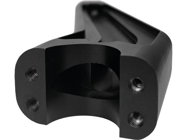 Performance Club Style Riser Kit 7" Height, 1 1/4" Handlebar Clamp without Instrument Black Satin