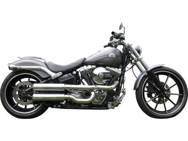BSL Fat Tommy Headers Hitzeschild chrome glatt Chrome – 11-16 Softail