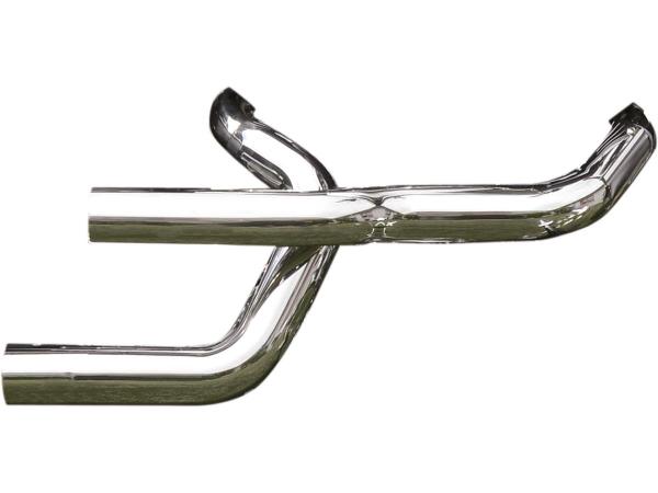 BSL Shotgun OEM Headers Hitzeschild chrome glatt Chrome – 11-16 Softail