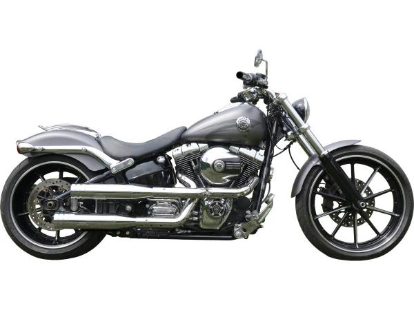 BSL EXHAUST Shotgun OEM Headers Heatshield chrome hole Chrome - BSL Krümmer Jekill and Hyde für Harley Davidson 11-16 Softail