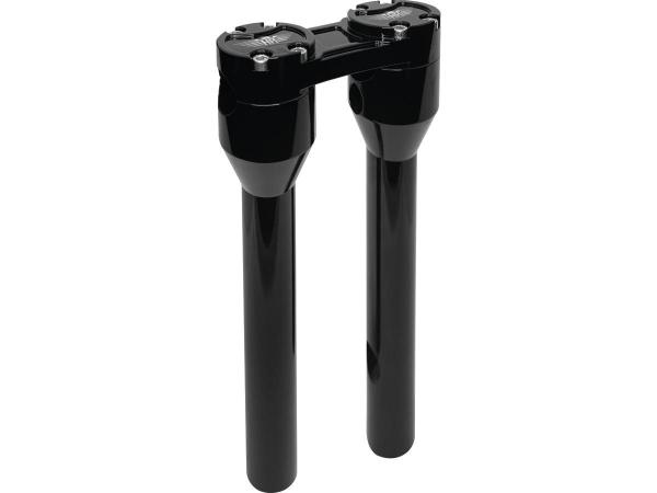 12" Clubstyle Straight Risers With Black Clamp Black 1"
