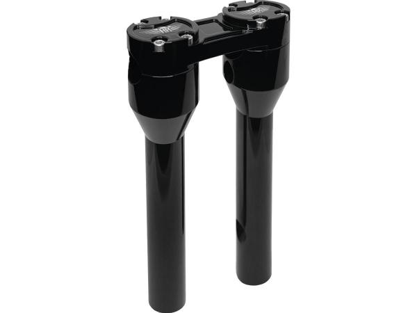 8" Clubstyle Straight Risers With Black Clamp Black 1 1/4"