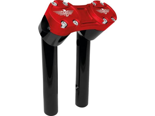6" Clubstyle Pullback Risers With Red Clamp Black 1"