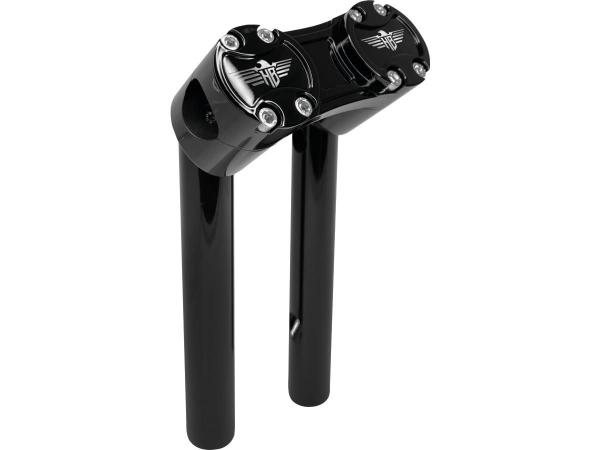 8" Clubstyle Pullback Risers With Black Clamp Black 1 1/4"
