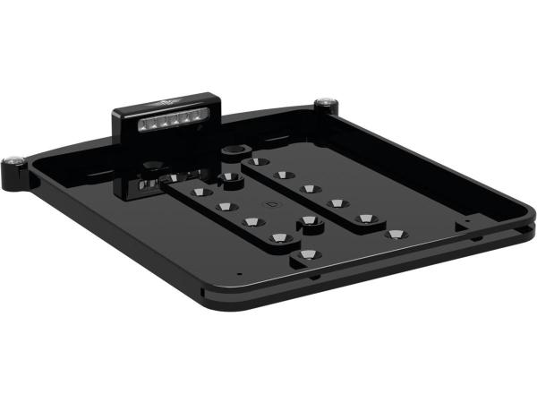 ALL-IN-ONE NANO Kennzeichenhalter License Plate Base Plate 3 in 1 and License Plate Light, German Size 200x180mm Black Anodized